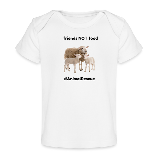 Sheep Friends  •  Baby's Organic T-Shirt #AnimalRescue - white