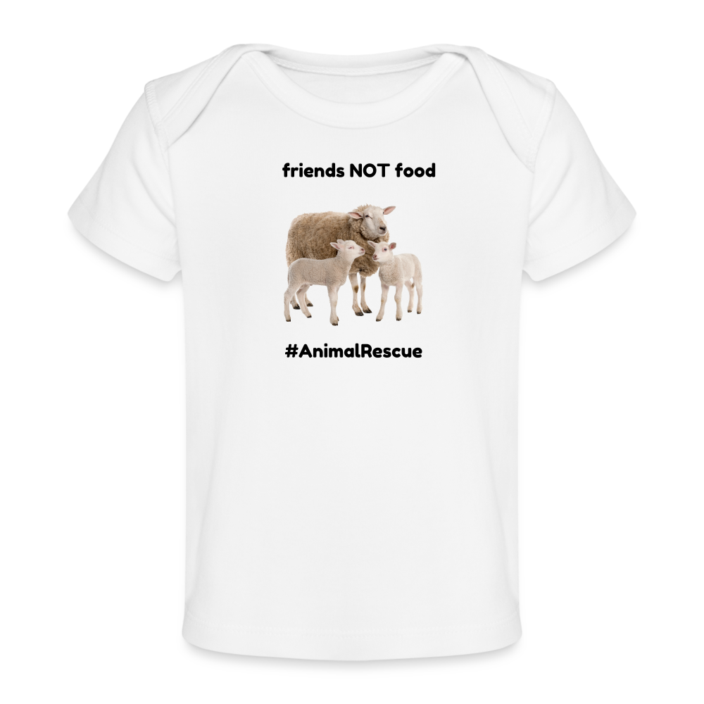 Sheep Friends  •  Baby's Organic T-Shirt #AnimalRescue - white