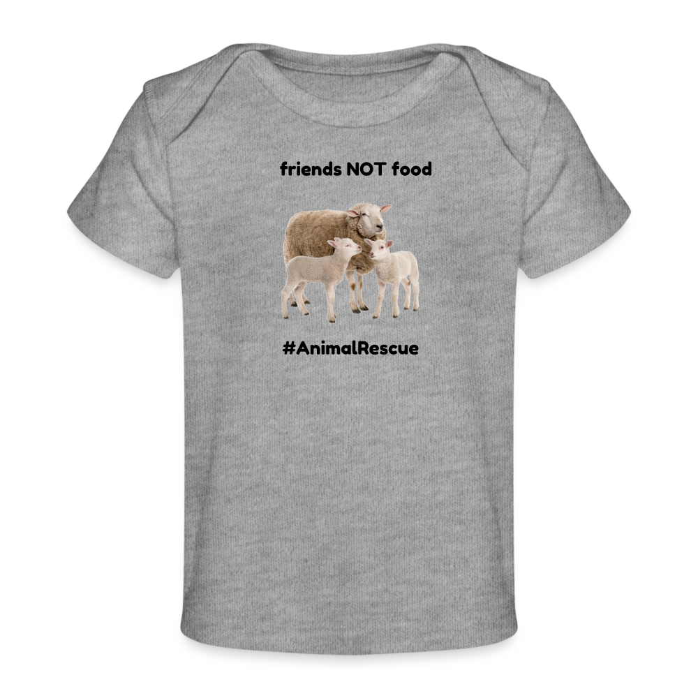 Sheep Friends  •  Baby's Organic T-Shirt #AnimalRescue - heather grey