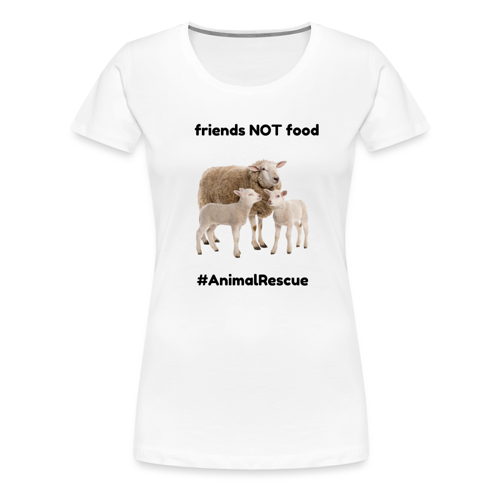 Sheep Friends  •  Tailored T-Shirt #AnimalRescue - white