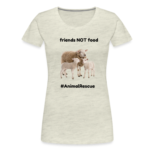 Sheep Friends  •  Tailored T-Shirt #AnimalRescue - heather oatmeal