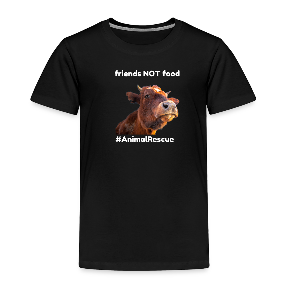 Cow Friend  •  Toddler's Premium T-Shirt #AnimalRescue - black