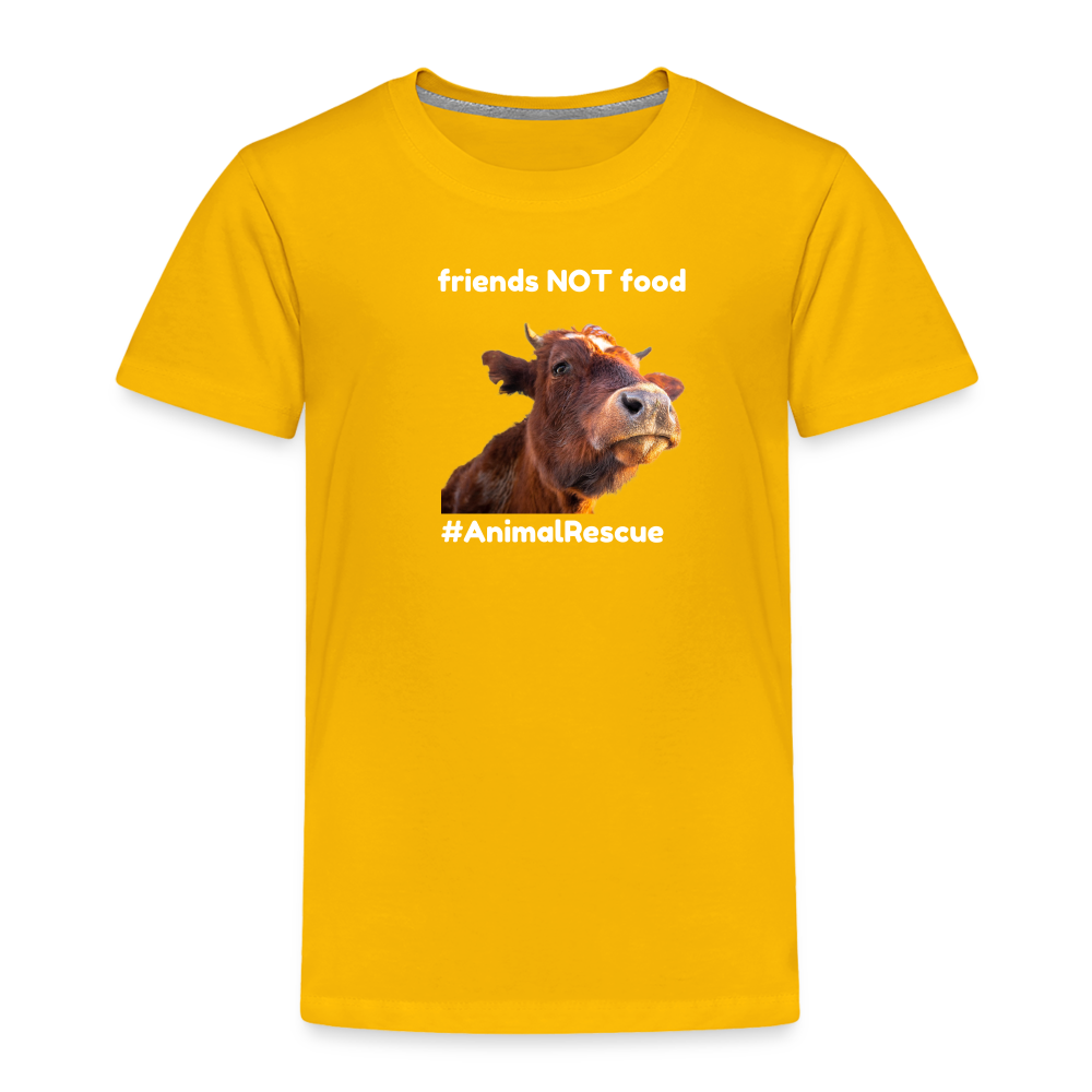 Cow Friend  •  Toddler's Premium T-Shirt #AnimalRescue - sun yellow