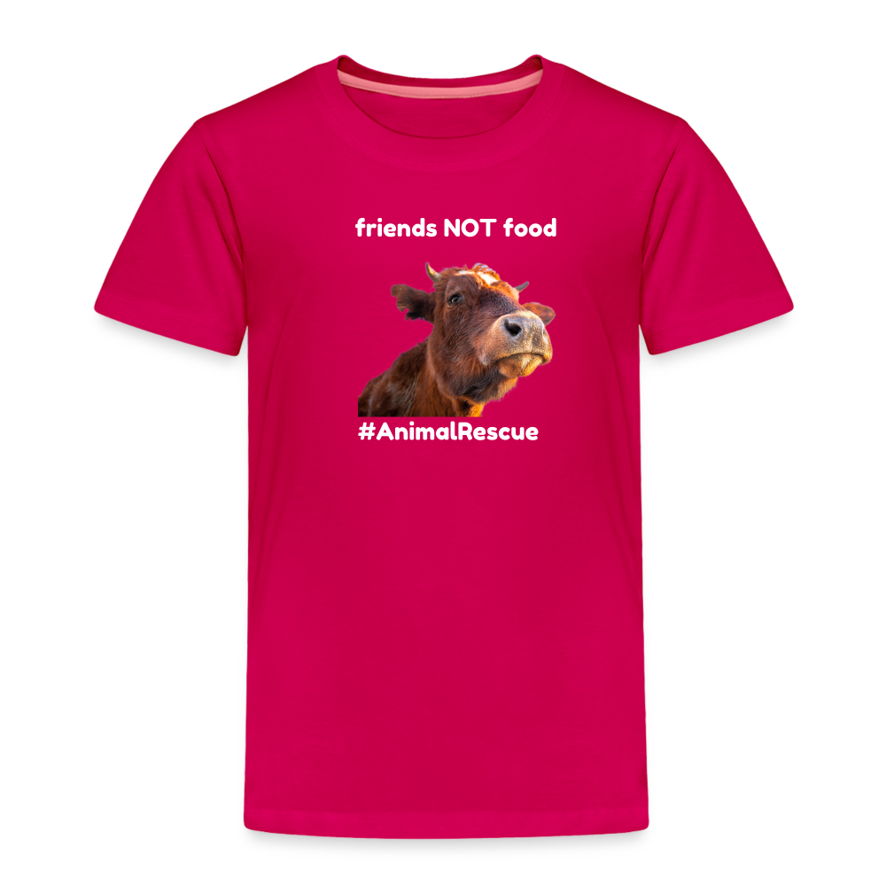 Cow Friend  •  Toddler's Premium T-Shirt #AnimalRescue - dark pink