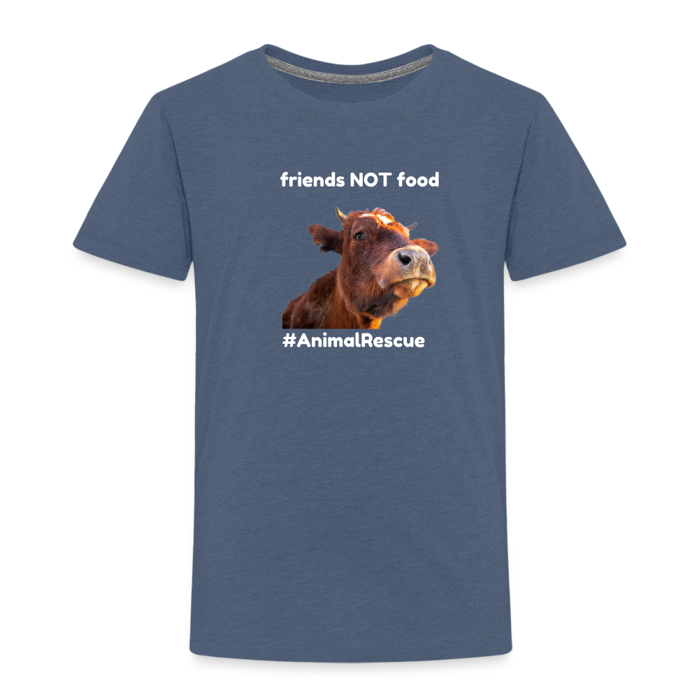 Cow Friend  •  Toddler's Premium T-Shirt #AnimalRescue - heather blue