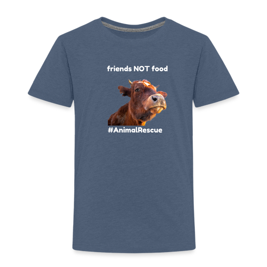 Cow Friend  •  Toddler's Premium T-Shirt #AnimalRescue - heather blue