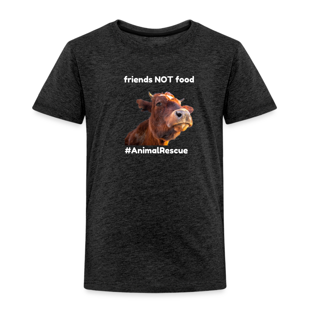 Cow Friend  •  Toddler's Premium T-Shirt #AnimalRescue - charcoal grey