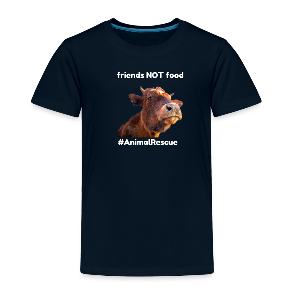 Cow Friend  •  Toddler's Premium T-Shirt #AnimalRescue - deep navy