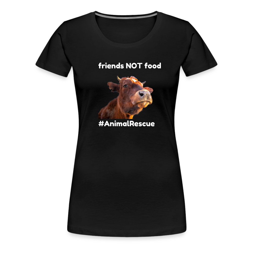 Cow Friend  •  Tailored T-Shirt #AnimalRescue - black