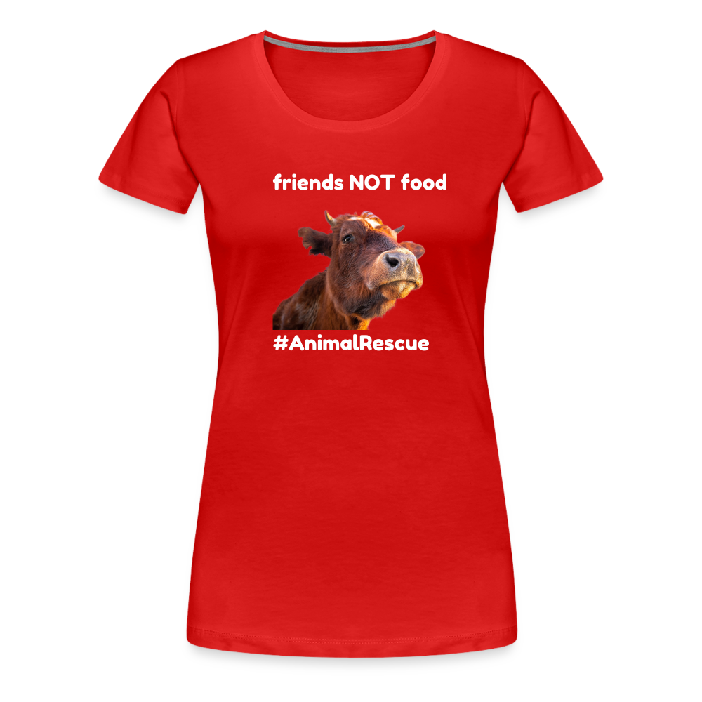 Cow Friend  •  Tailored T-Shirt #AnimalRescue - red