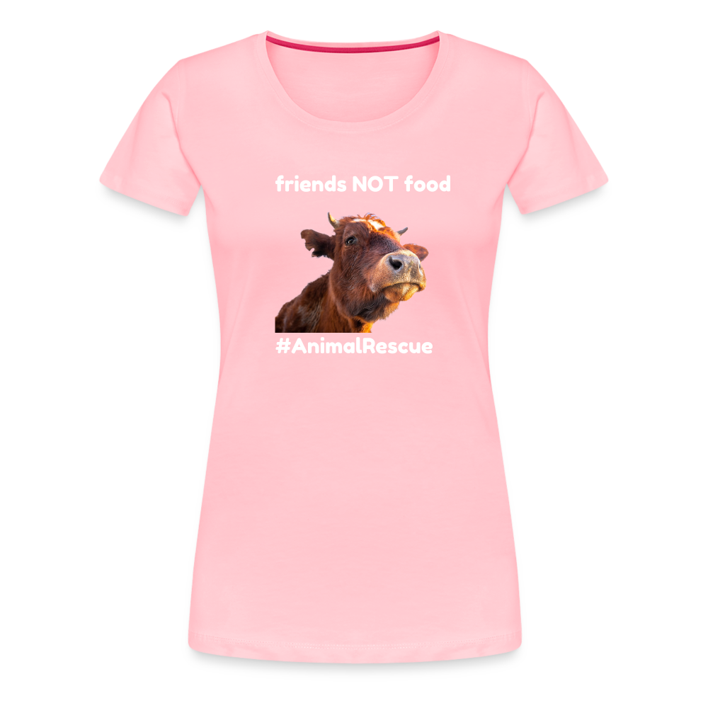 Cow Friend  •  Tailored T-Shirt #AnimalRescue - pink