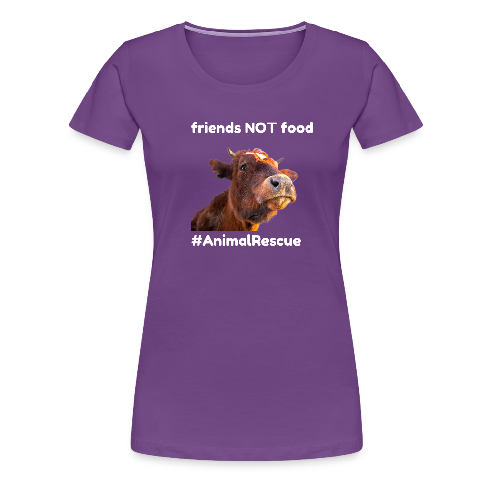 Cow Friend  •  Tailored T-Shirt #AnimalRescue - purple