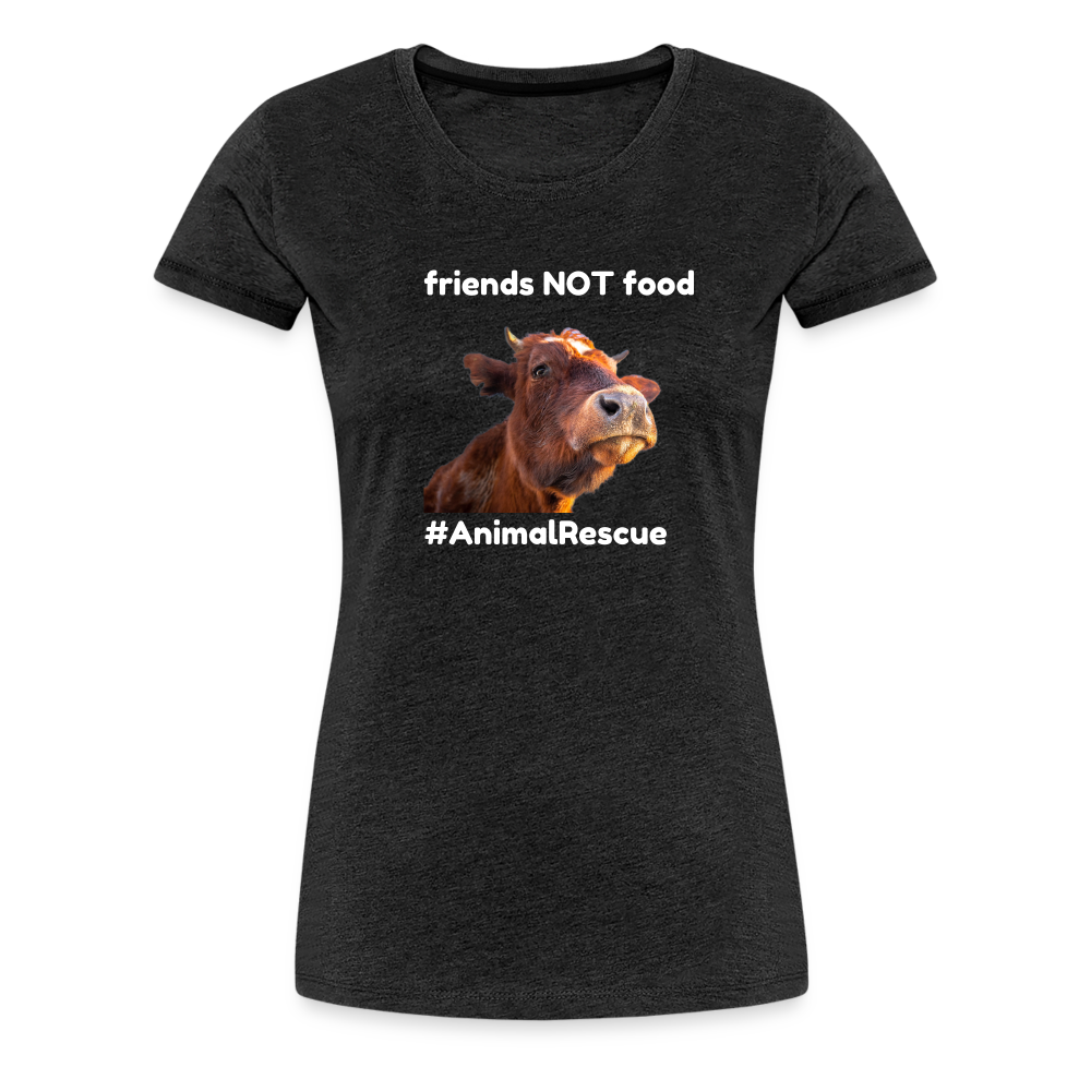 Cow Friend  •  Tailored T-Shirt #AnimalRescue - charcoal grey