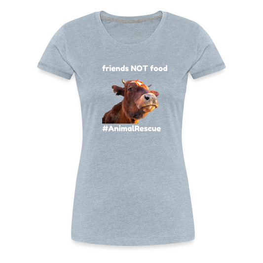 Cow Friend  •  Tailored T-Shirt #AnimalRescue - heather ice blue