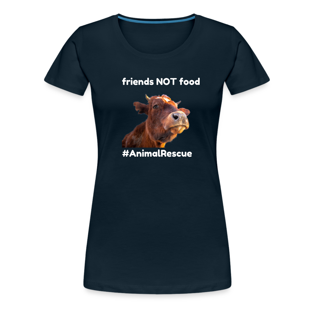 Cow Friend  •  Tailored T-Shirt #AnimalRescue - deep navy