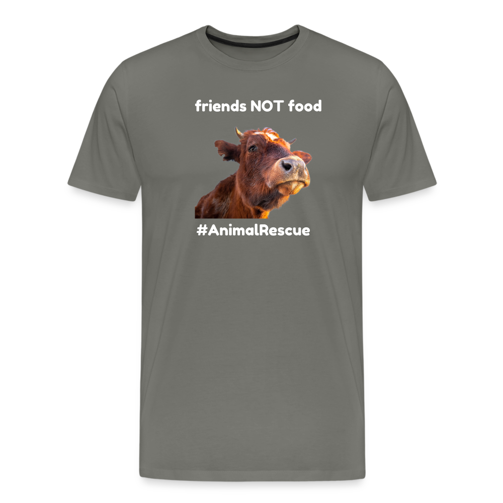 Cow Friend  •  Premium T-Shirt #AnimalRescue - asphalt gray