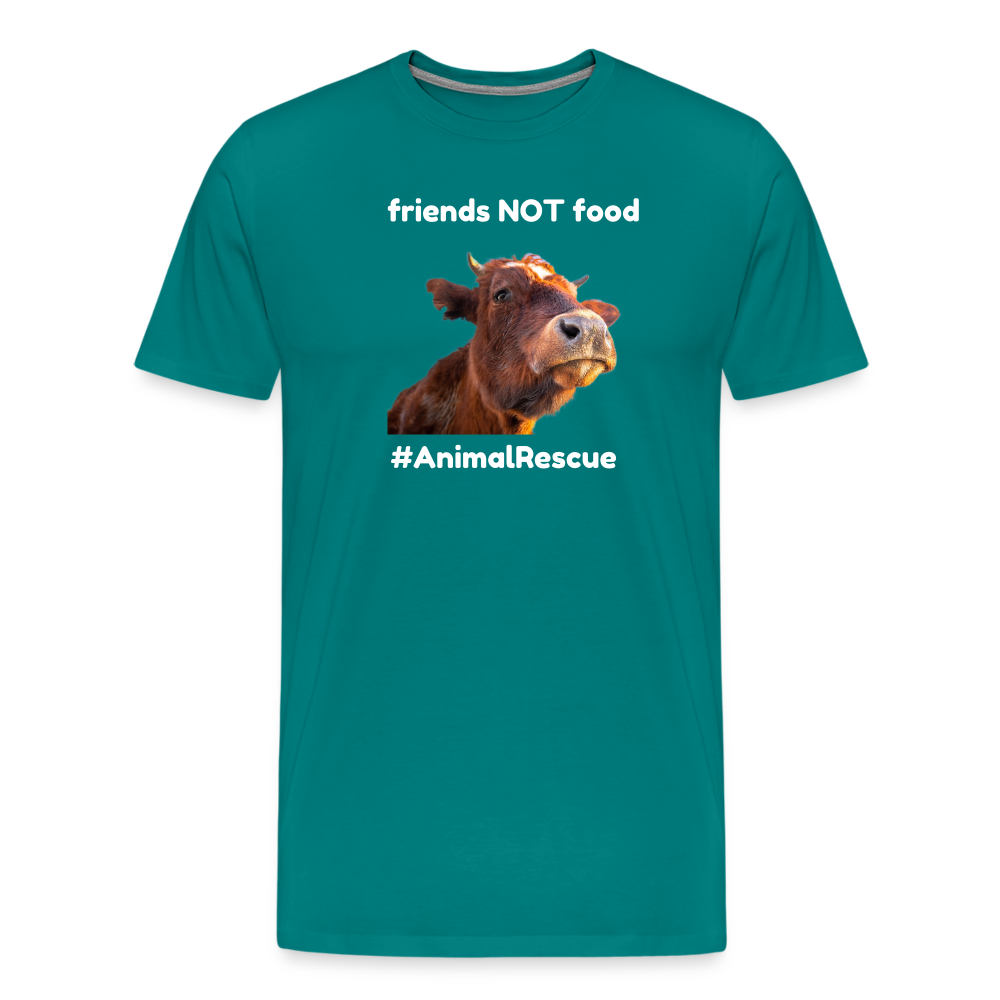 Cow Friend  •  Premium T-Shirt #AnimalRescue - teal