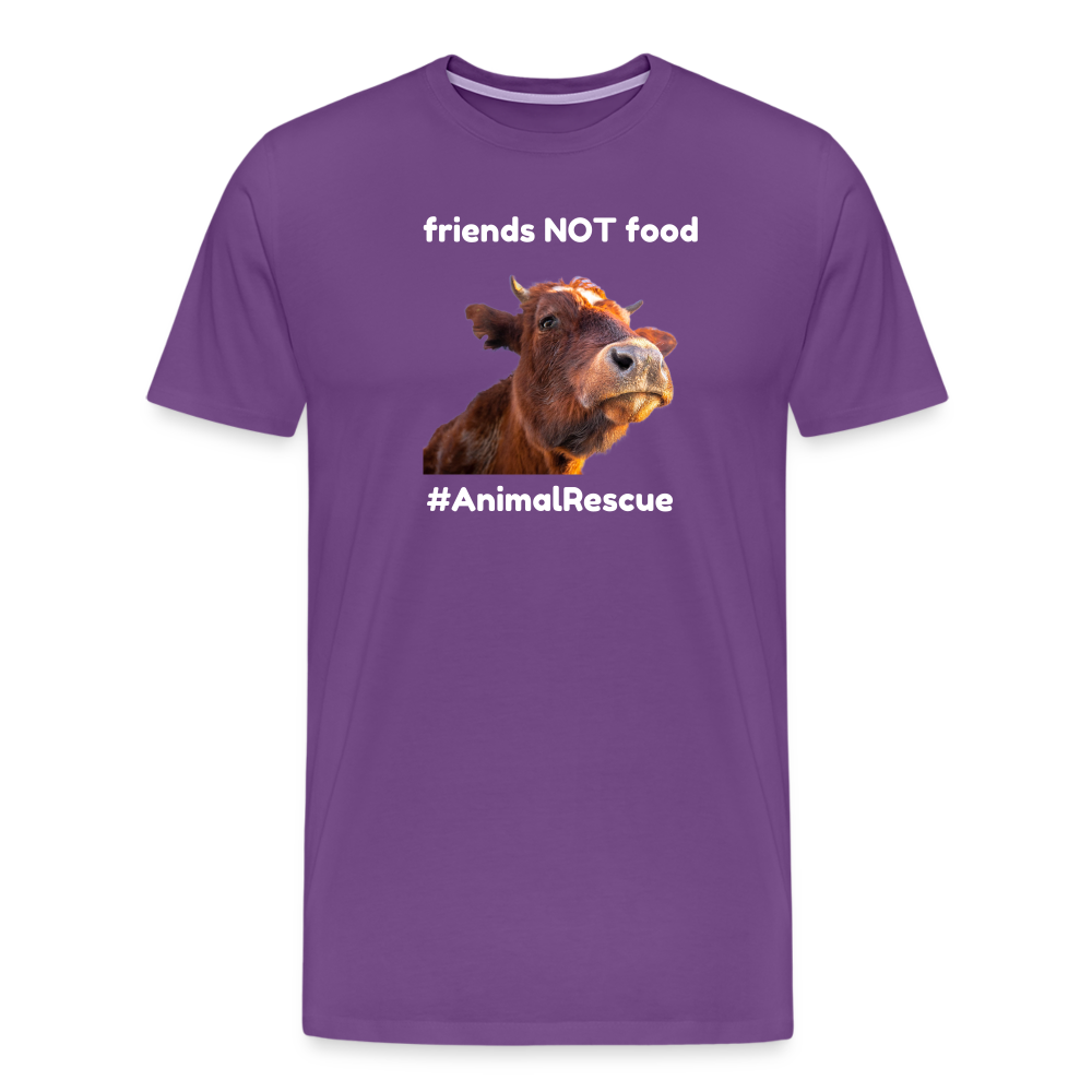 Cow Friend  •  Premium T-Shirt #AnimalRescue - purple