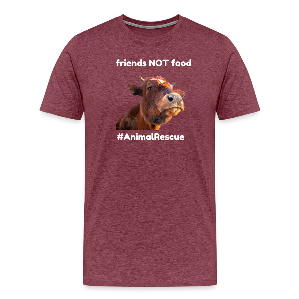 Cow Friend  •  Premium T-Shirt #AnimalRescue - heather burgundy