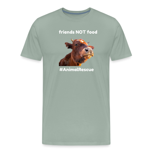 Cow Friend  •  Premium T-Shirt #AnimalRescue - steel green