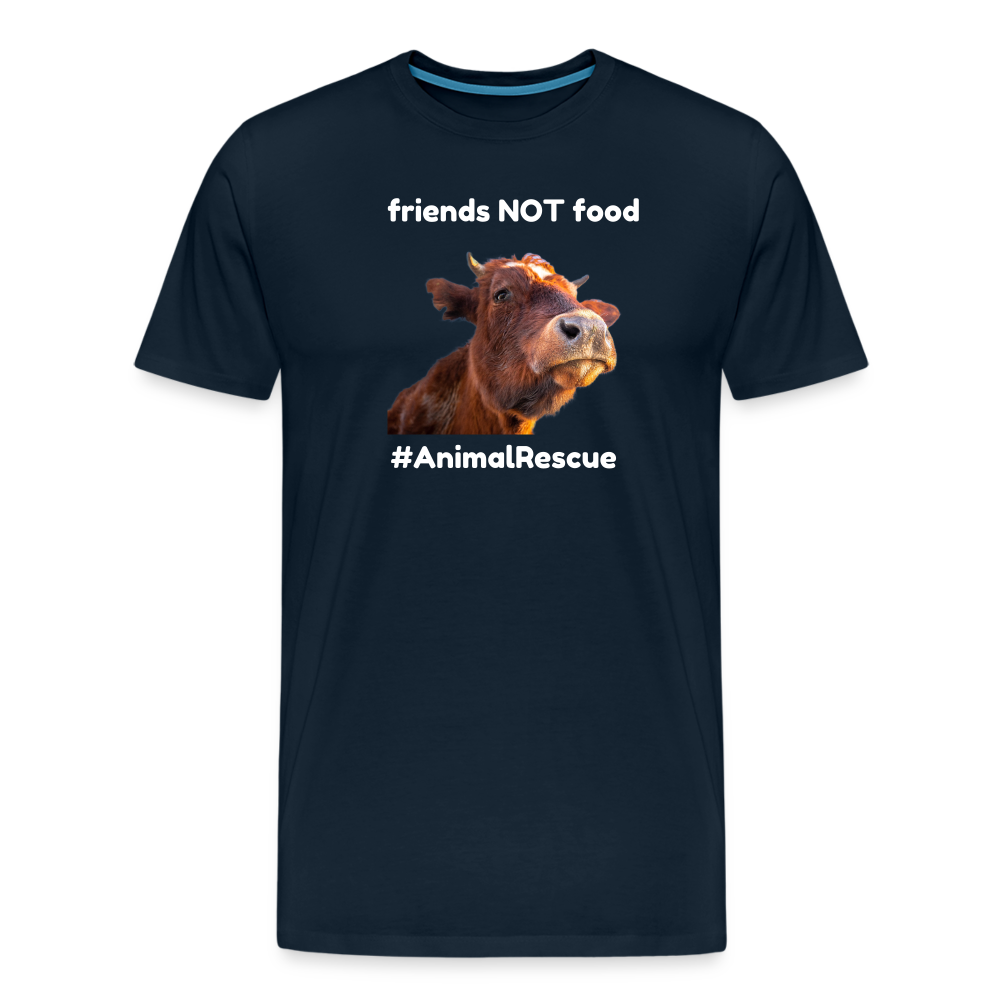 Cow Friend  •  Premium T-Shirt #AnimalRescue - deep navy