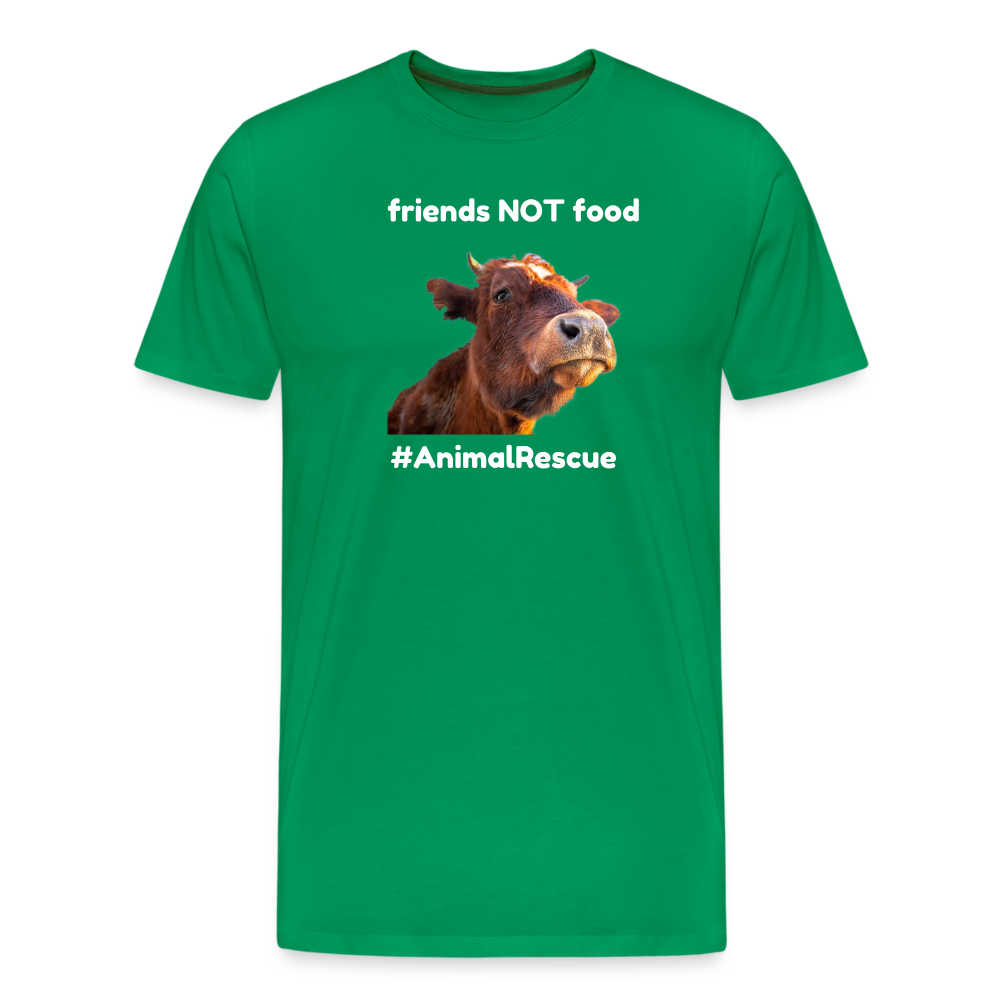 Cow Friend  •  Premium T-Shirt #AnimalRescue - kelly green