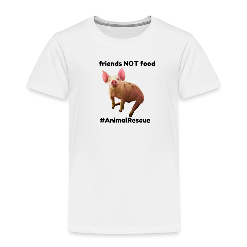 Pig Friend  •  Toddler's Premium T-Shirt #AnimalRescue - white