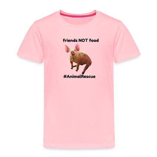 Pig Friend  •  Toddler's Premium T-Shirt #AnimalRescue - pink