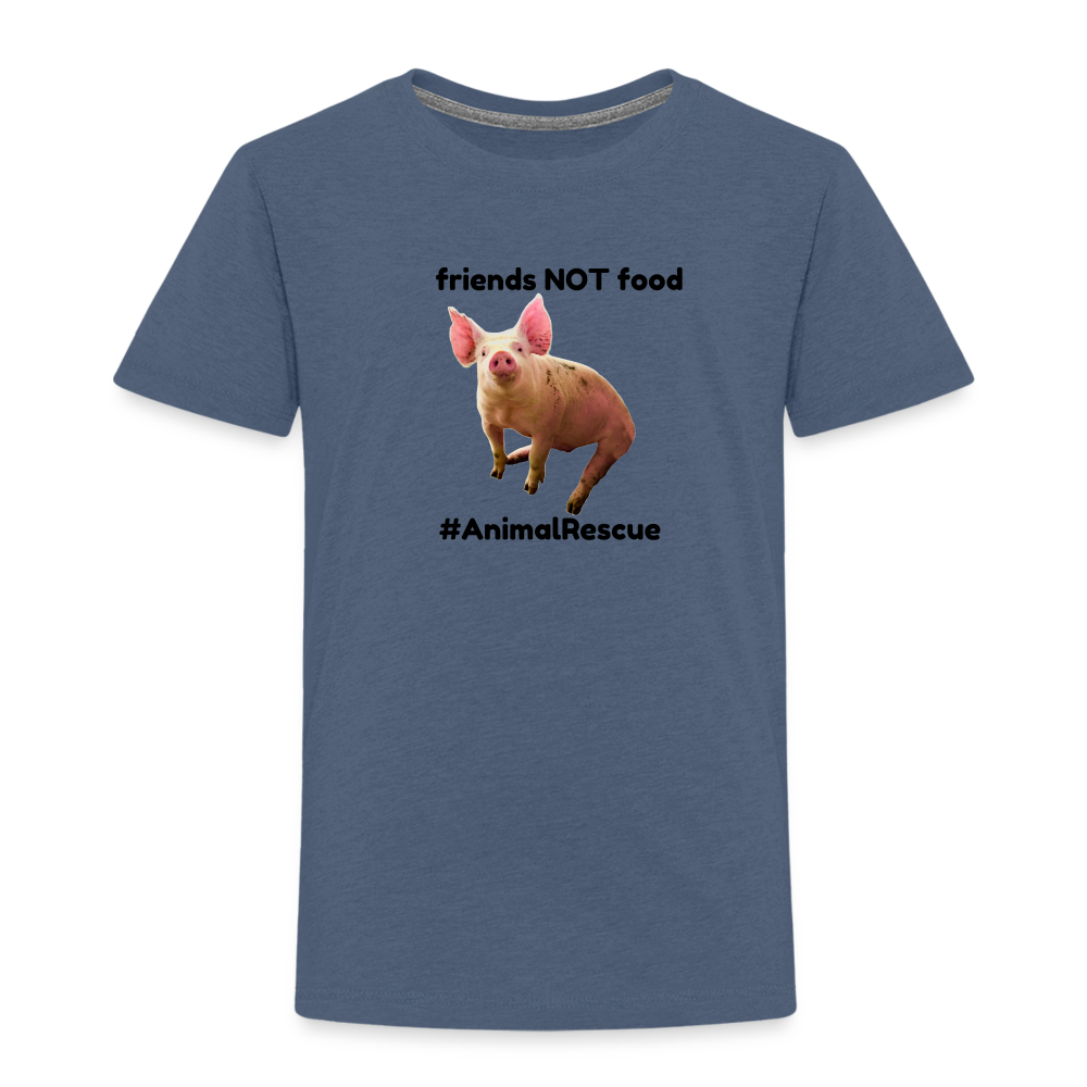 Pig Friend  •  Toddler's Premium T-Shirt #AnimalRescue - heather blue