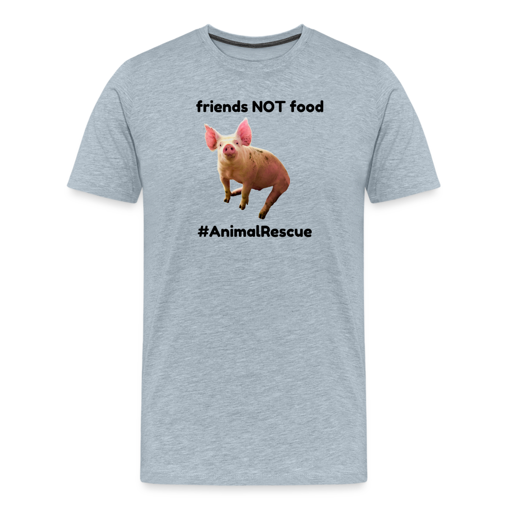 Pig Friend  •  Premium T-Shirt #AnimalRescue - heather ice blue