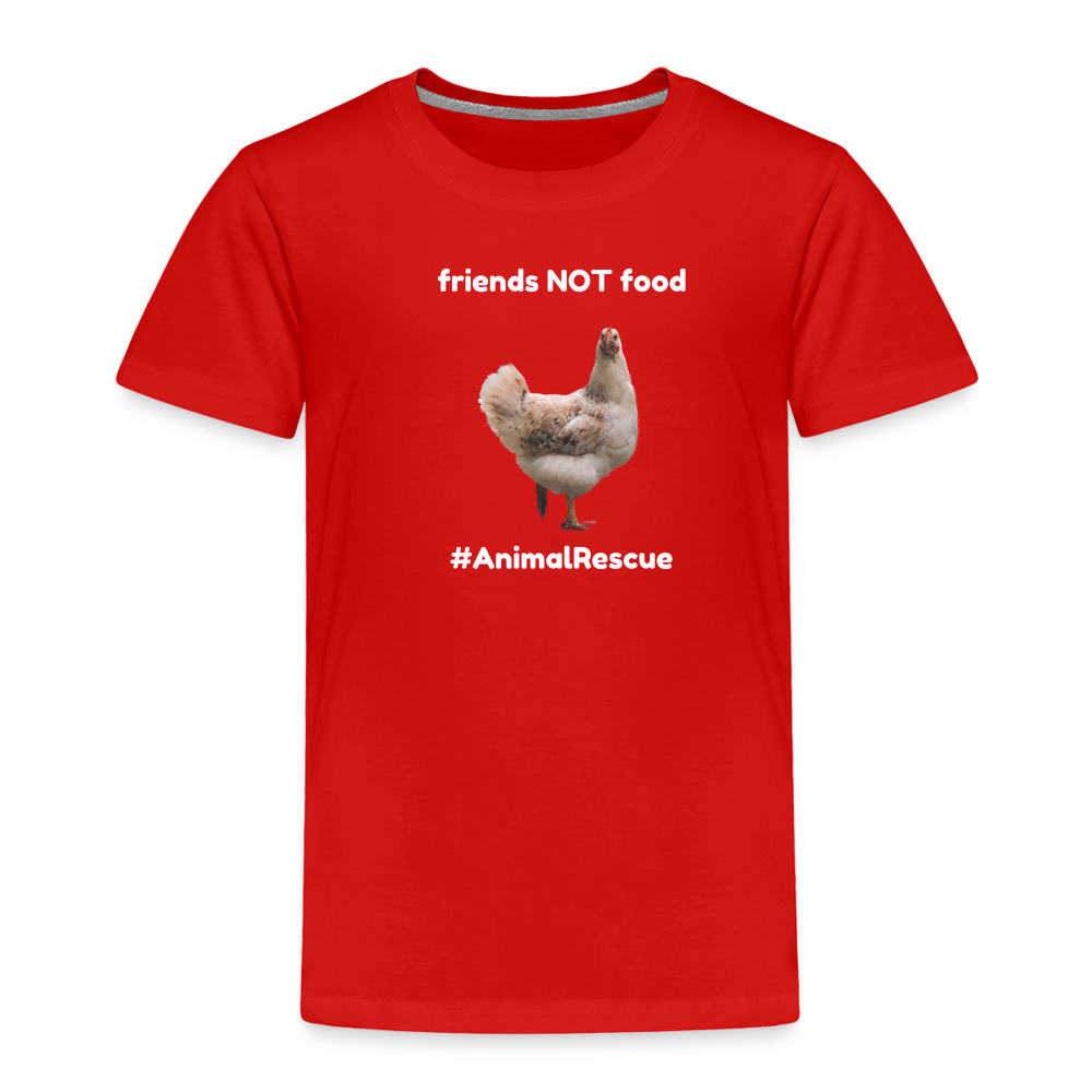 Chicken Friend  •  Toddler's Premium T-Shirt #AnimalRescue - red