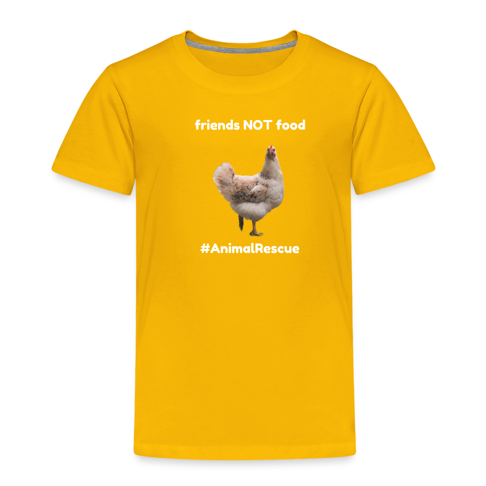 Chicken Friend  •  Toddler's Premium T-Shirt #AnimalRescue - sun yellow