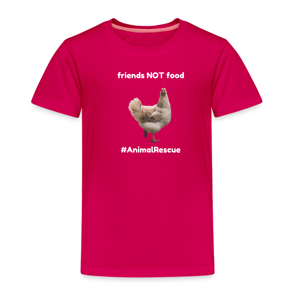 Chicken Friend  •  Toddler's Premium T-Shirt #AnimalRescue - dark pink