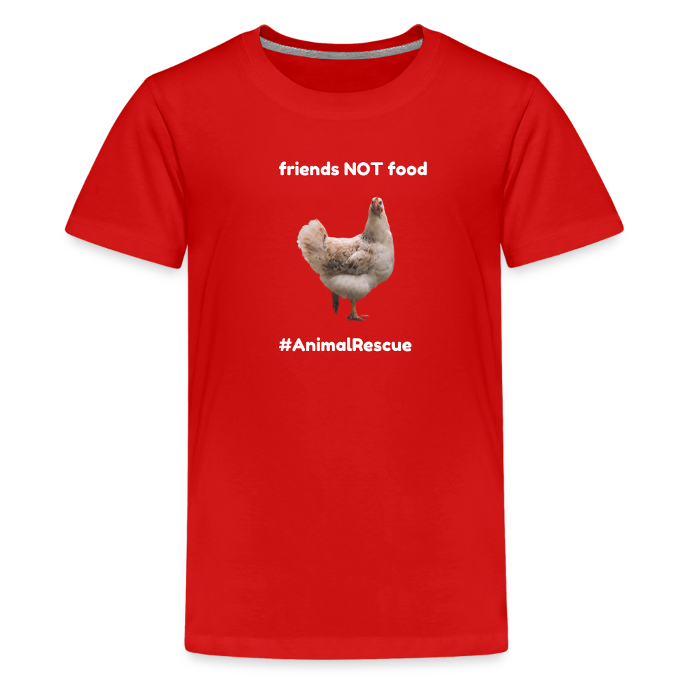 Chicken Friend  •  kids' Premium T-Shirt #AnimalRescue - red