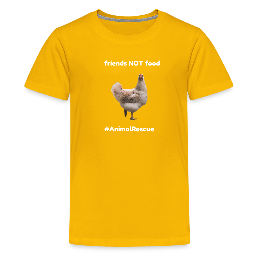 Chicken Friend  •  kids' Premium T-Shirt #AnimalRescue - sun yellow