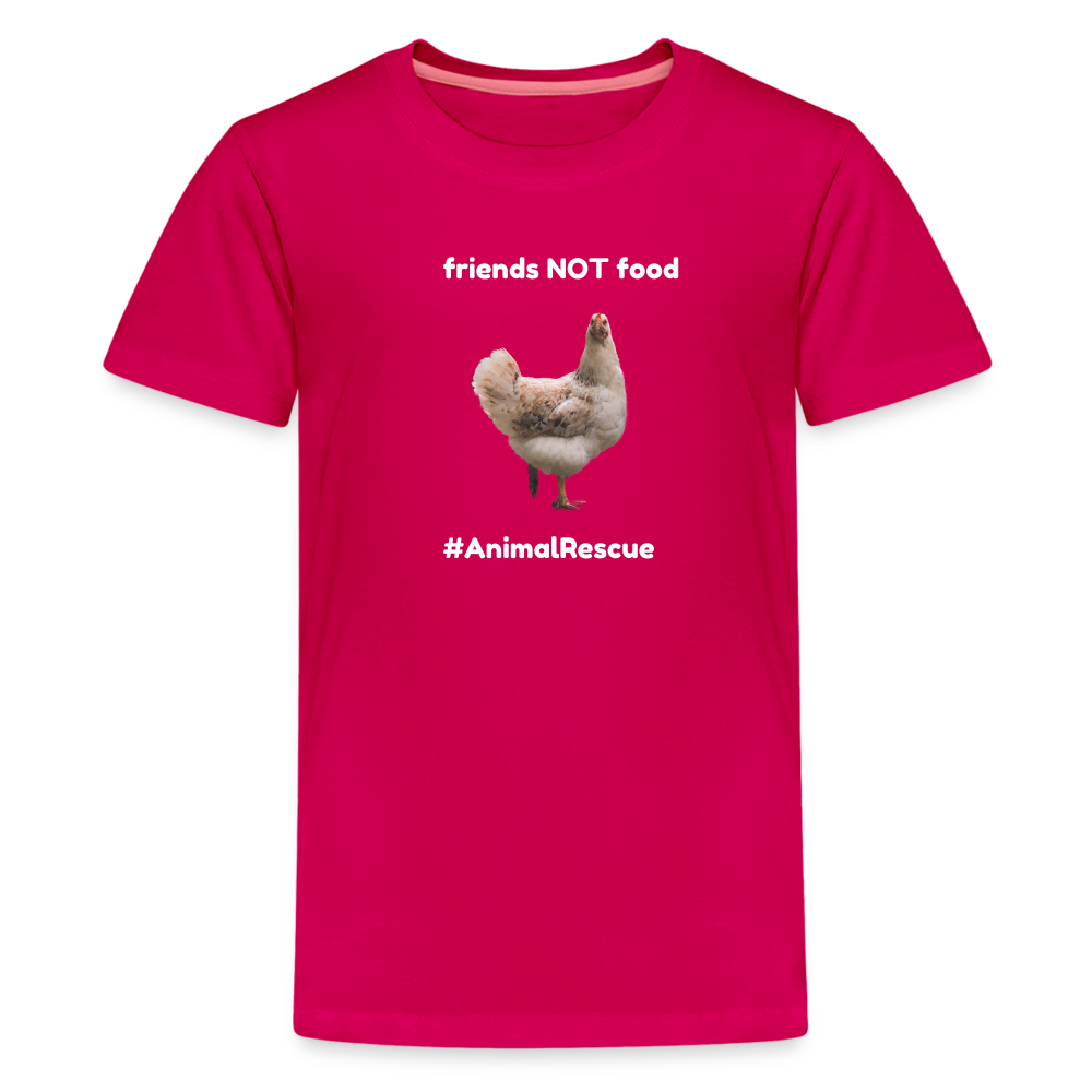 Chicken Friend  •  kids' Premium T-Shirt #AnimalRescue - dark pink