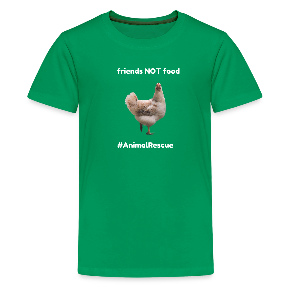 Chicken Friend  •  kids' Premium T-Shirt #AnimalRescue - kelly green