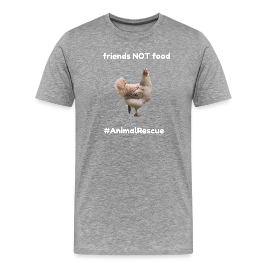 Chicken Friend  •  Premium T-Shirt #AnimalRescue - heather gray