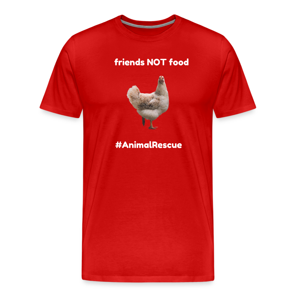 Chicken Friend  •  Premium T-Shirt #AnimalRescue - red