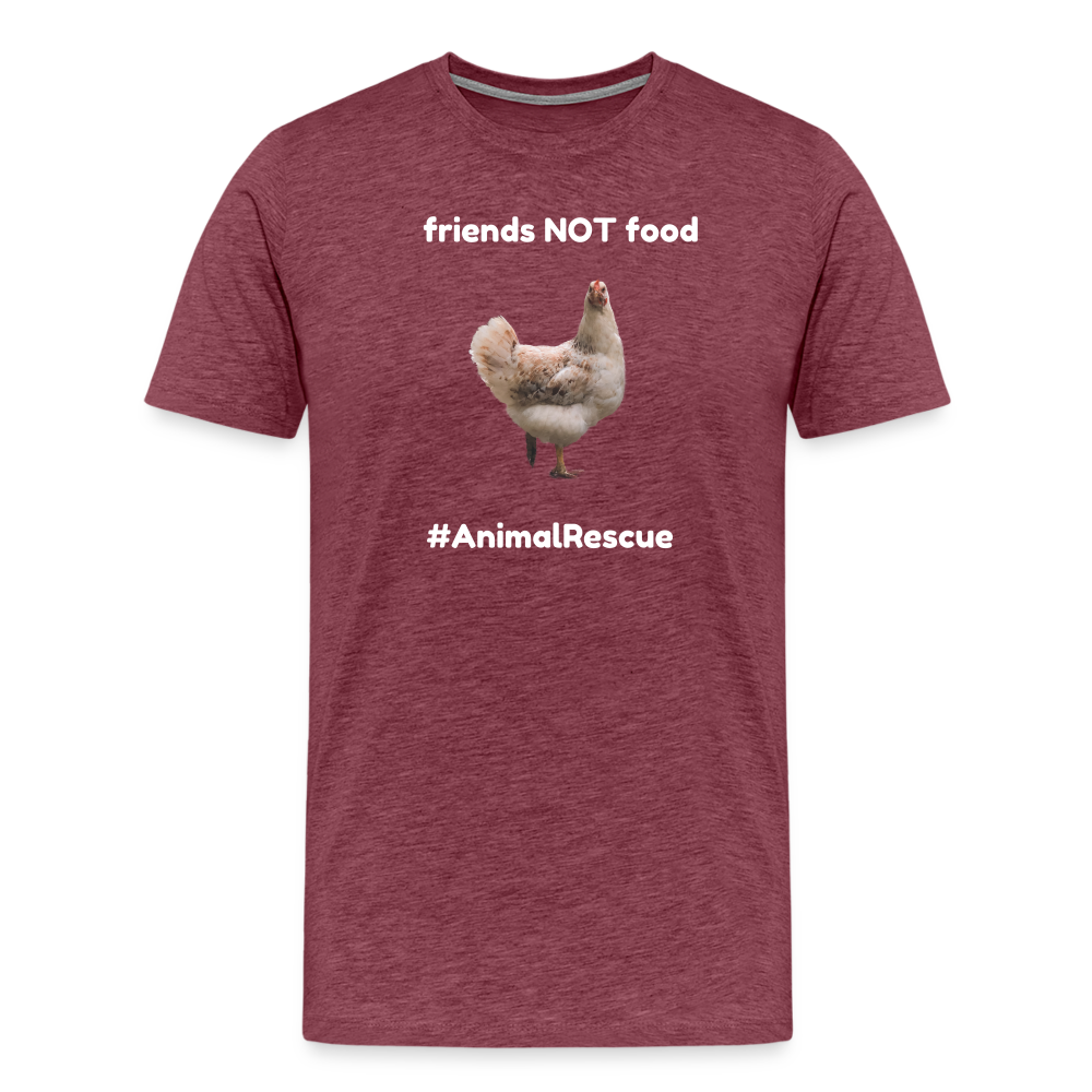 Chicken Friend  •  Premium T-Shirt #AnimalRescue - heather burgundy