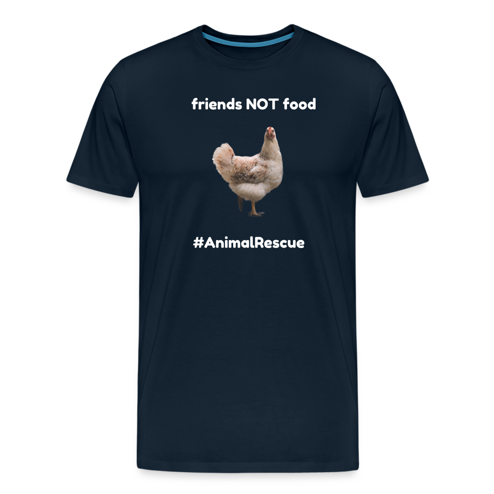 Chicken Friend  •  Premium T-Shirt #AnimalRescue - deep navy