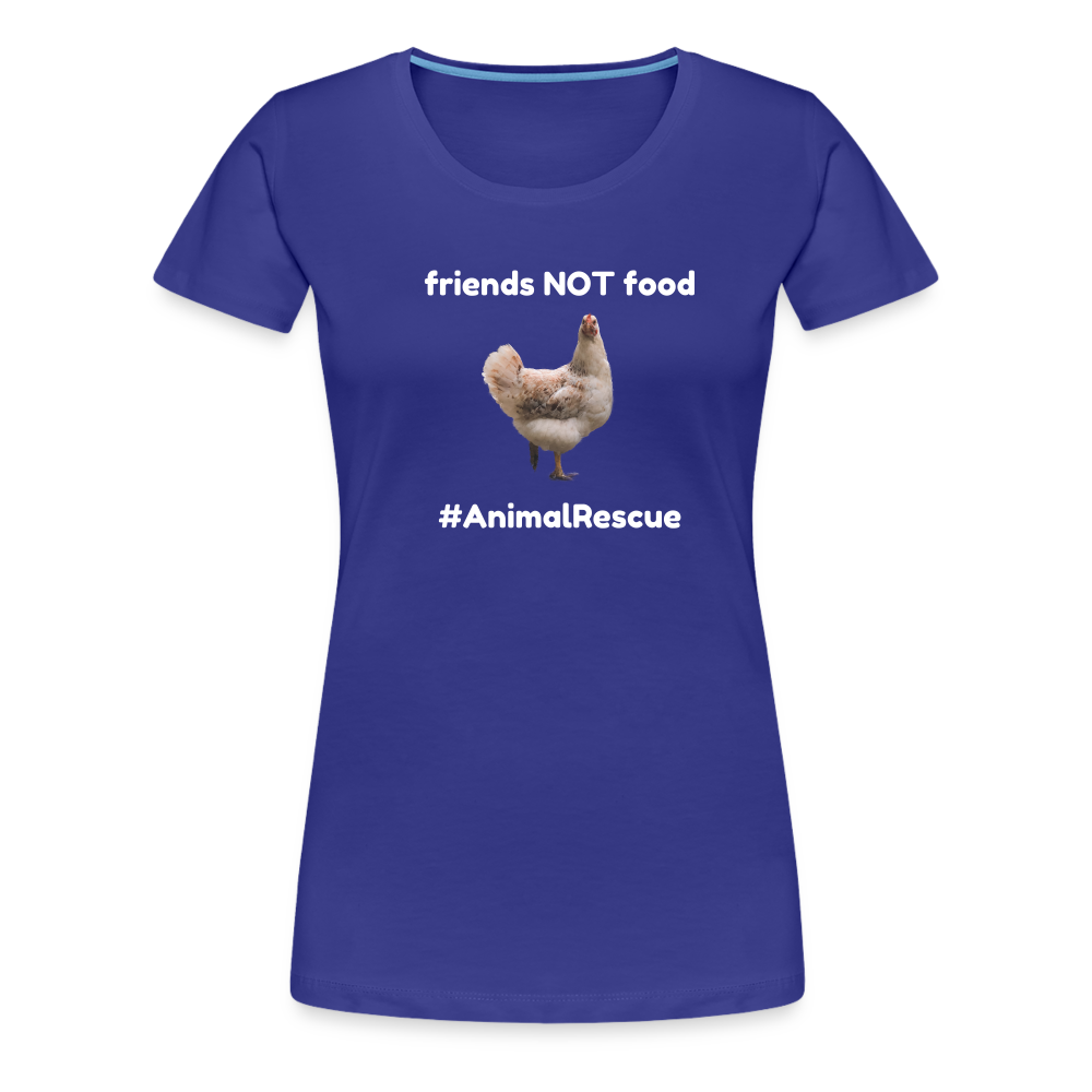 Chicken Friend  •  Tailored T-Shirt #AnimalRescue - royal blue