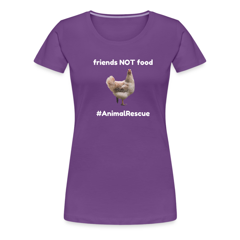 Chicken Friend  •  Tailored T-Shirt #AnimalRescue - purple