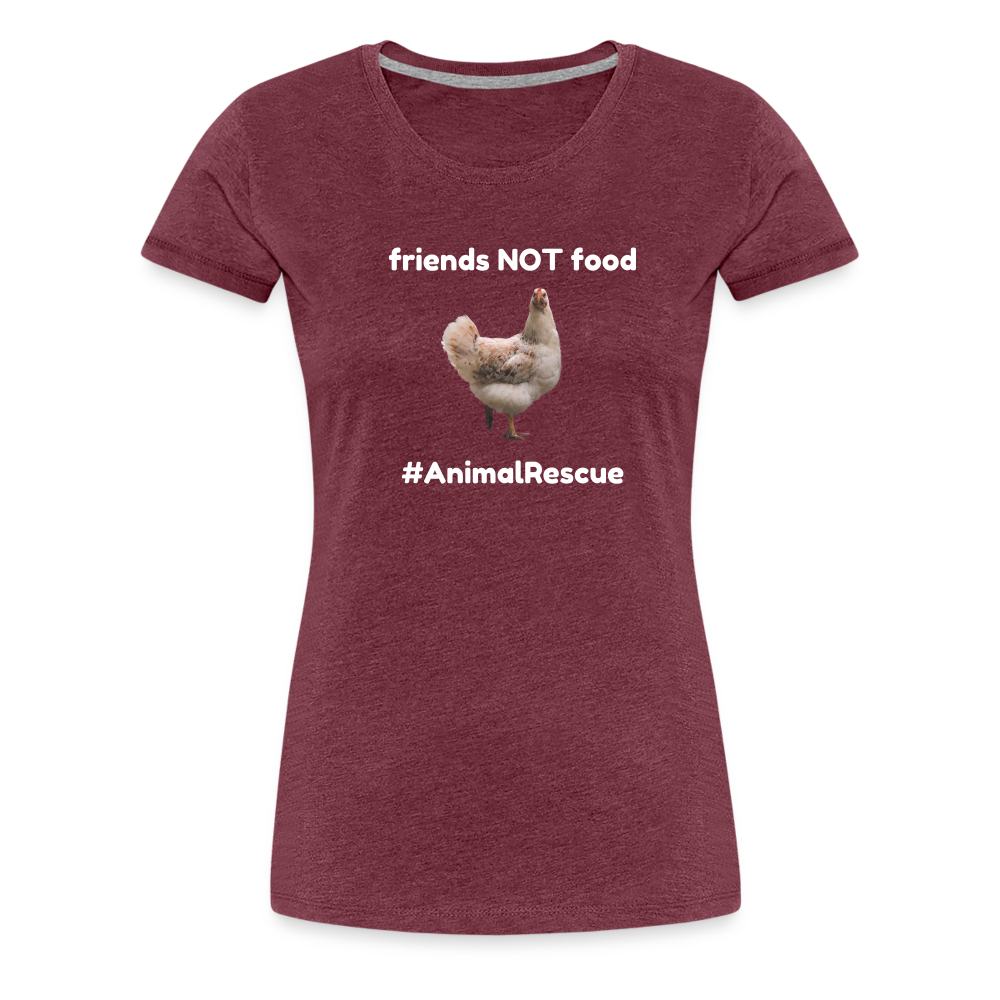 Chicken Friend  •  Tailored T-Shirt #AnimalRescue - heather burgundy