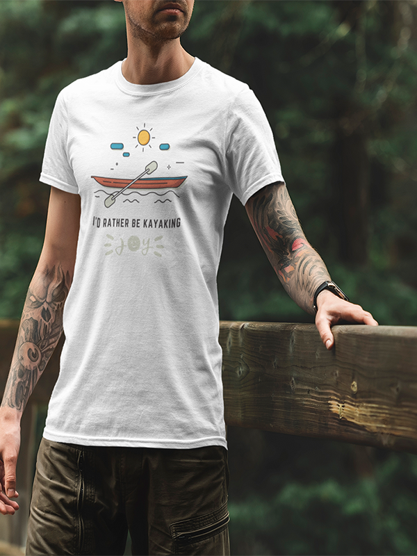 Kayak •  Organic T-Shirt #CAWildfireRelief