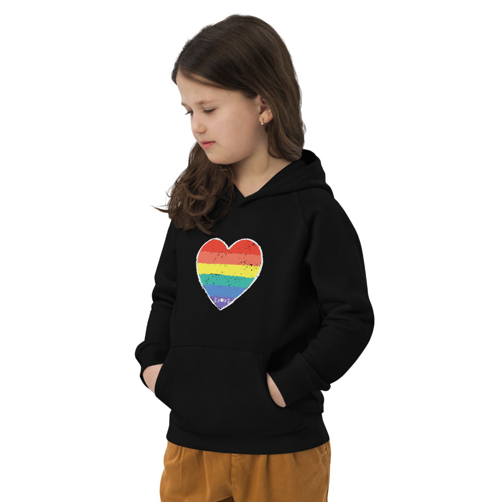 Pride Heart kids eco hoodie #LGBTQRights