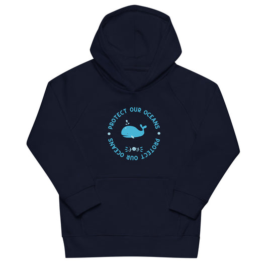 Blue whale kids eco hoodie #OceanConservancy