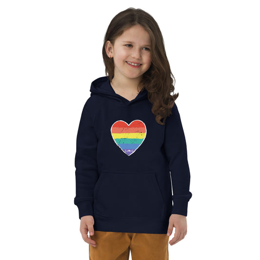 Pride Heart kids eco hoodie #LGBTQRights