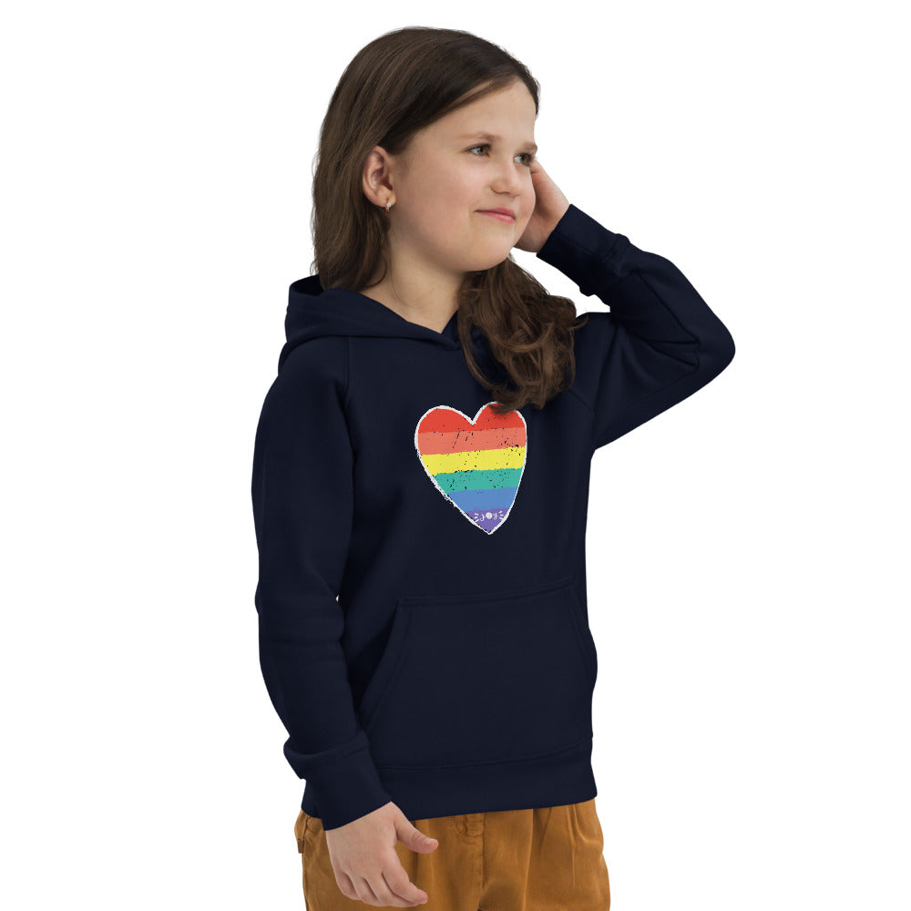 Pride Heart kids eco hoodie #LGBTQRights