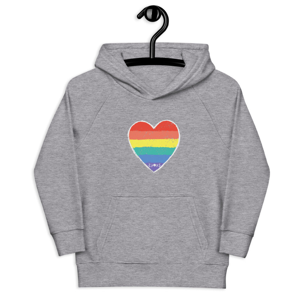 Pride Heart kids eco hoodie #LGBTQRights